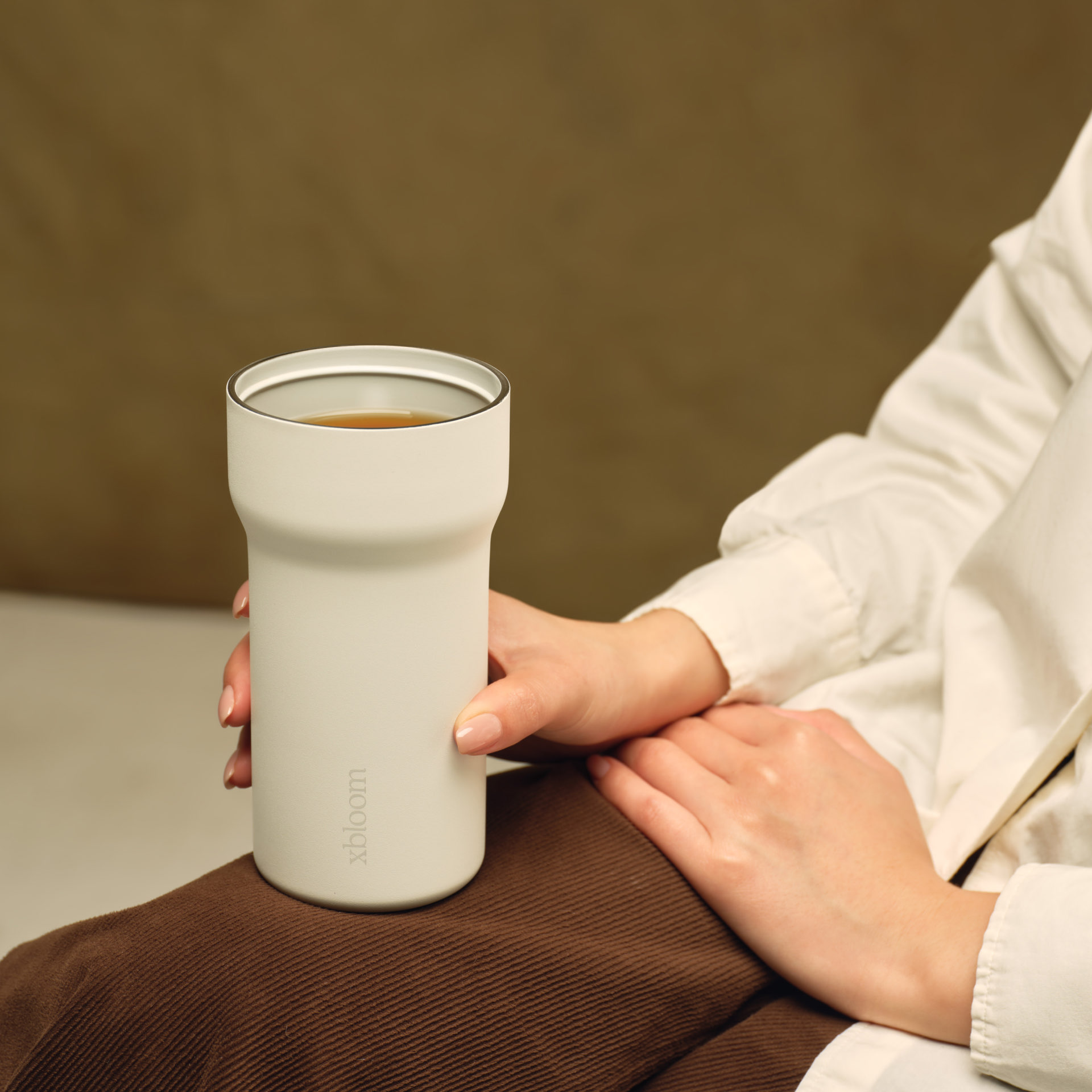 White xBloom Passenger tumbler